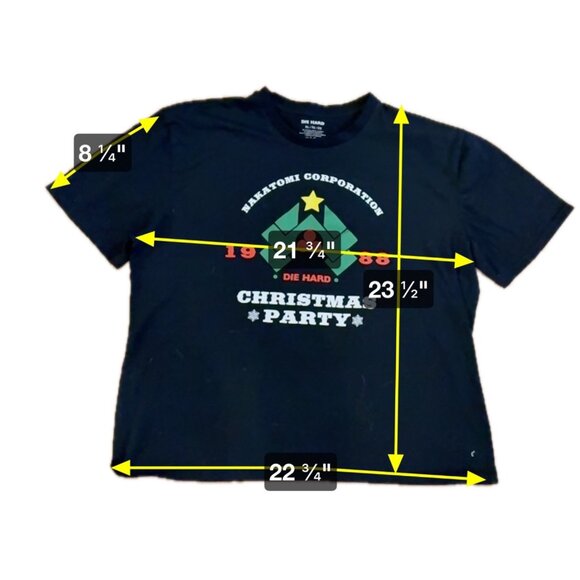 Die Hard Nakatomi Corporation T-Shirt 1988 Christmas Party Black XL - Picture 4 of 4
